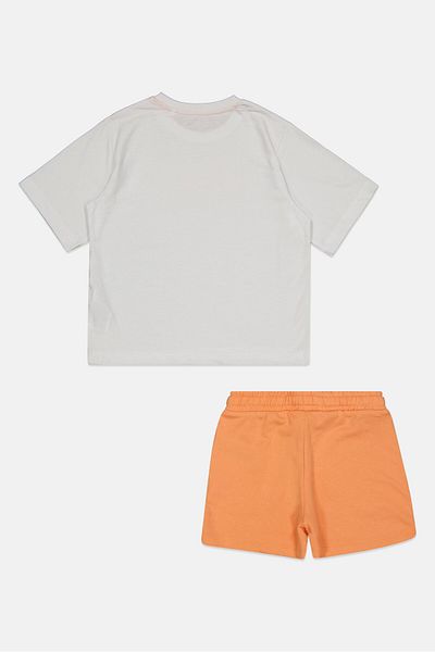 ELLE Kids Girl 2 Piece Brand Logo Top And Bottom Set, White
