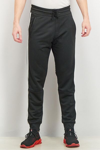 French Connection Men Regular Fit Stretchable Jogger Pants, Black