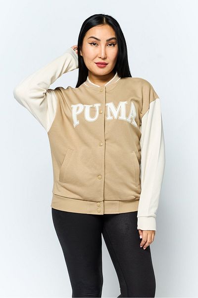 Puma Women Sportswear Fit Long Sleeve Outdoor Sweatshirt, Tan
