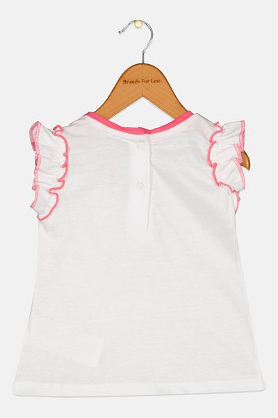 Chicco Toddlers Girl Graphic Print Top, White