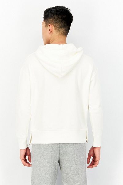 Esprit Men Hood With Drawstring Plain Long Sleeves Sweatshirt, White