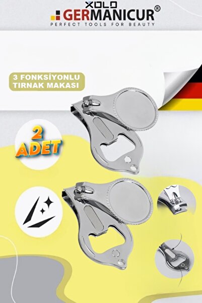 xolo Çok Fonksiyonlu 2 Adet Tırnak Makası Törpü Açacak Tırnak Makası T505 Pas...