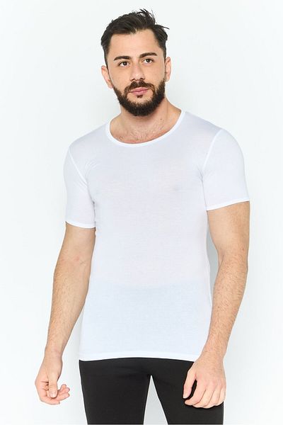 Bikkembergs Men Crew Neck Short Sleeves Undershirt, White