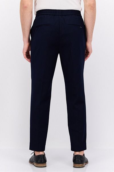 Scotch & Soda Men Tapered Fit Plain Fave Chino Pants, Navy Blue
