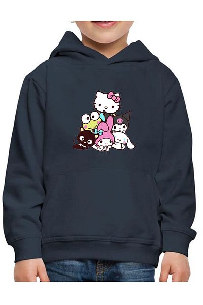 makiteks Girl's Seasonal Hooded Sweatshirt Hoodie 5 6 7 8 9 10 11 12 Years Hello Kitty Kuromi Moana