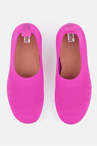 Fitflop Women Uberknit Slip-On Ballerina Shoes, Purple