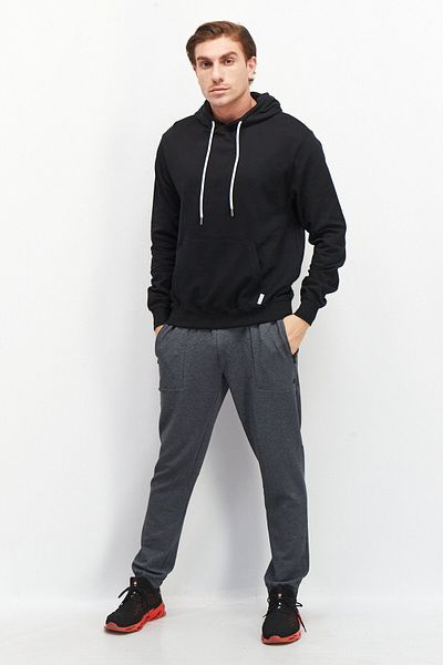 Sovereign Code Men Solid Hooded Sweatshirt, Black