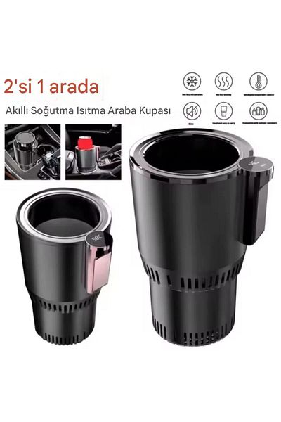 Asfal 2in1 Car Interior Thermos with Cold and Warm Keeping Car Cup Holder Food Beverage Warmer/Cooler