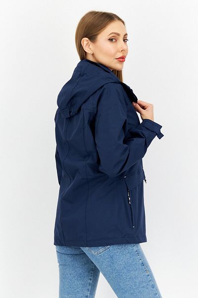 Trespass Women Hooded Plain Windbreaker Jacket, Navy Blue