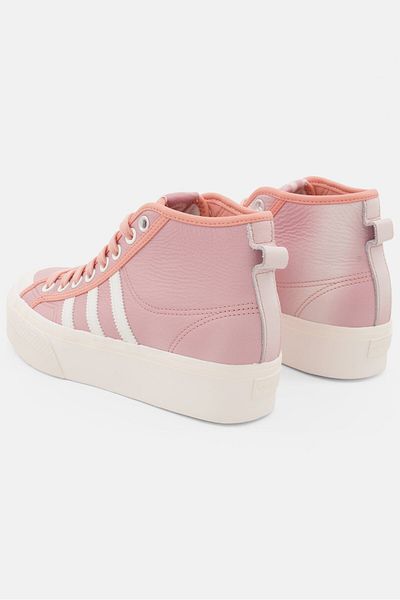 adidas Women Nizza Platform Mid Lace Up Shoes, Pink