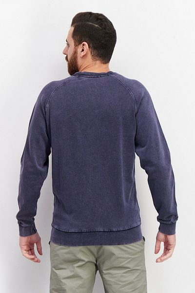 CELIO Men Crew Neck Long Sleeve Solid Sweatshirt, Navy
