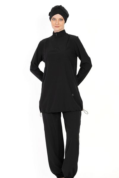 InStyle Closed 4 Piece Black Hijab Swimsuit 6057A