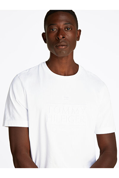 Tommy Hilfiger Tommy Hilfiger Men White Embroidery Crew Neck T-Shirt
