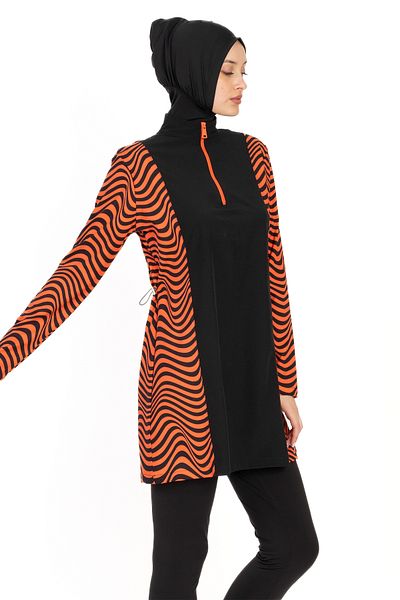InStyle Closed 4 Piece Black Hijab Swimsuit 6065A