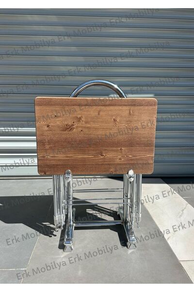 erk mobilya (CEVİZ RENK) Çanta Zigon, Çanta Sehpa, Mebran Çanta Sehpa, Mdf Sehpa