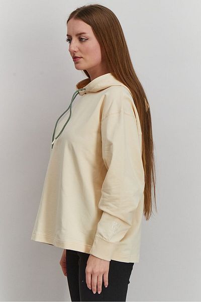 Puma Women Hooded With Drawstring Long Sleeve Sweatshirt, Cream