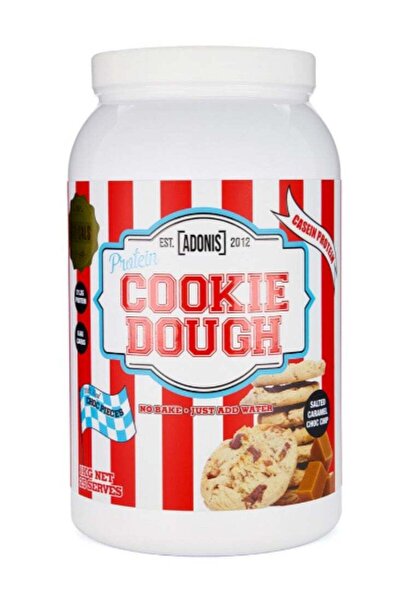 Adonis مكمل غذائي من عجينة الكوكيز (بروتين الكازين) - كراميل مملح ورقائق الشو...