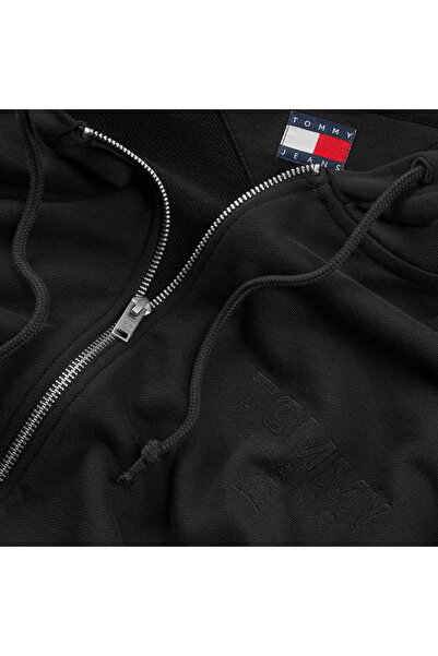 Tommy Hilfiger Tommy Hilfiger Men Black Varsity Tonal Full Zip Hoodie