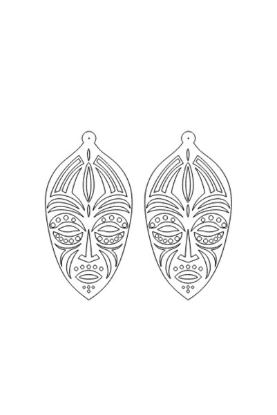 Angels Passion Stylish Laser Cut Leather Earrings