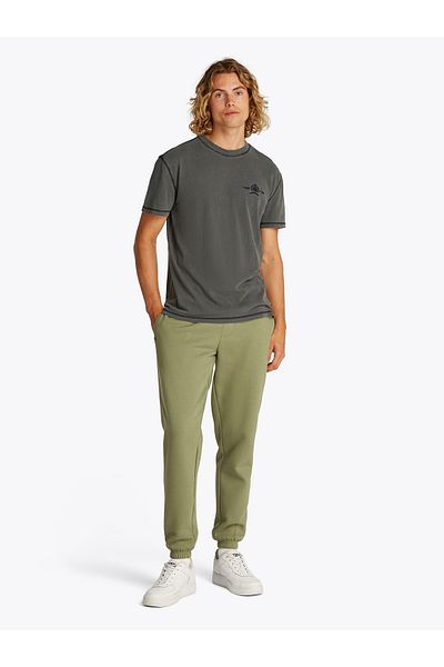 Tommy Hilfiger Men Black Regular Small Tonal Crest T-Shirt