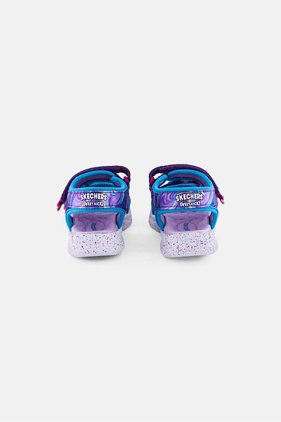 SKECHERS صندل جامبستر سبلاشرز للبنات الصغار بإغلاق فيلكرو، أرجواني