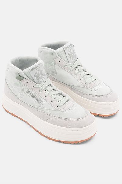 Reebok Women Club Ged Mid Lace Up Tennis Sport Shoes, Sage Green