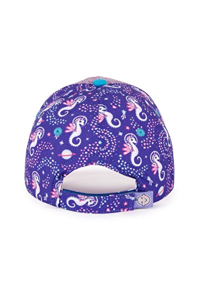 Milk & Moo Milk&moo Ayris 7-10 Yaş Kız Şapkası - Unicorn Temalı, Simli, Pembe-mor, Ayarlanabilir Yazlık