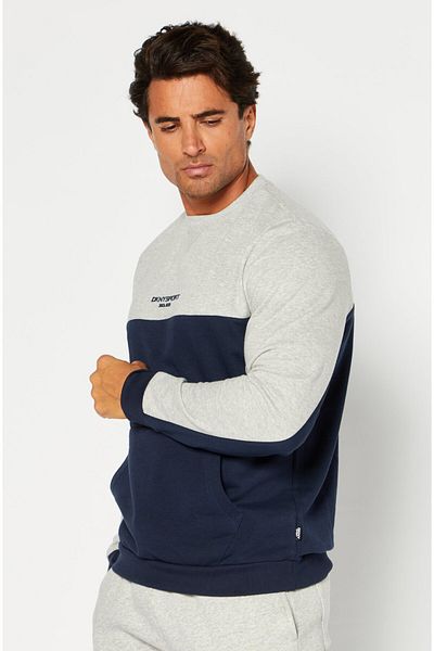 DKNY Sport Men Sportswear Fit Long Sleeve Training Sweatshirts, Heather Grey