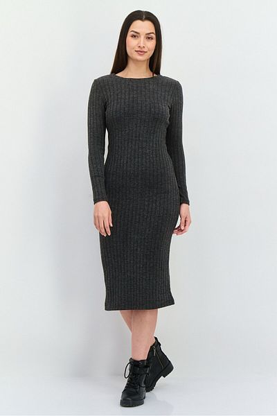 Aqua Women Ribbed Sweater Dress, Heather Grey