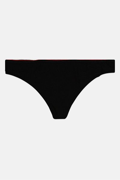 Hugo Boss Women Brand Logo Pull On Thong, Black