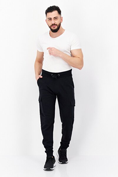 French Connection Men Regular Fit Solid Jogger Pant, Black