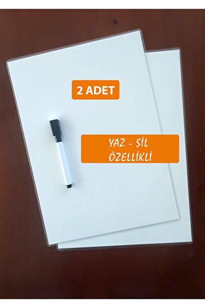 Uraz Defter 2 Adet Yazılıp Silinebilir A4, Masaüstü, Pratik Not Alma, Akıllı Kağıt Silinebilir Yazı Tahtası