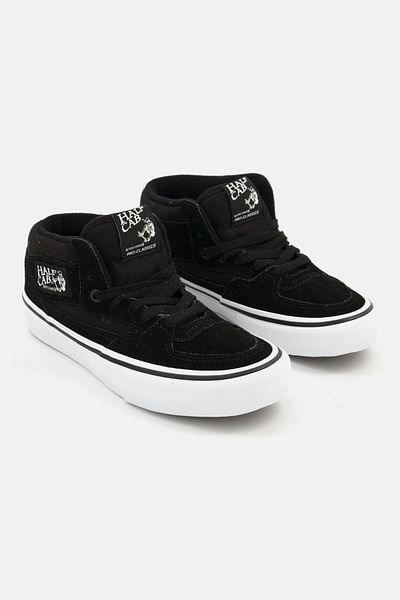 Vans Women Half Pro Cab Lace Up Casual Shoes, Black/white