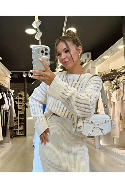 KAREN TEKSTİL Women's Seasonal Sweater, Skirt Suit