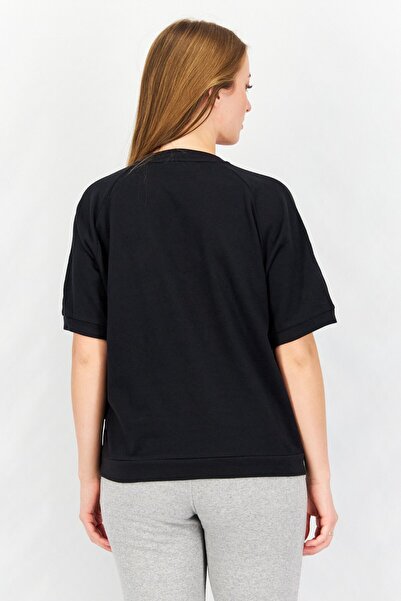 Aigle Women Crew Neck Short Sleeve Plain T-Shirt, Black