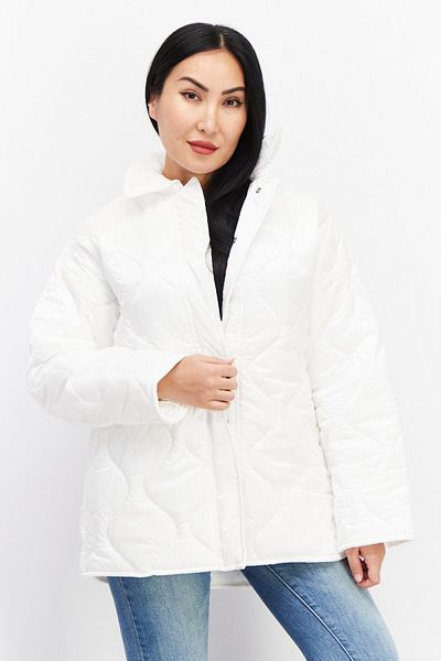 Asos Design Women Solid Quilted Puffer Jackets, White