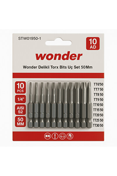 Wonder Delikli Torx Bits Uç Set 50Mm 10 Lu - STW01950-1