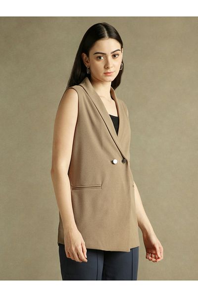 Dennis Lingo By Styli Regular Fit Lapel Collar Sleeveless Blazer