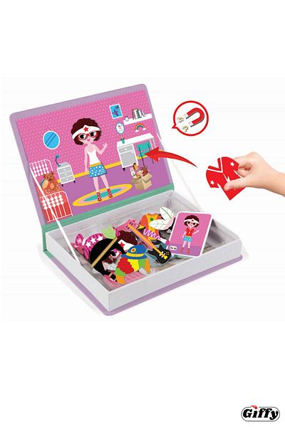 giffy Toy Magnet Dress up Game 52 Pieces 8 Different Combinations Costume Educational Iq Game