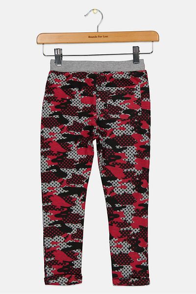 Chicco Kids Girl Camouflage Drawstring Jogger Pants, Pink/grey
