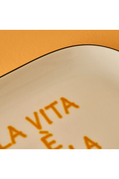 Bella Maison Line Oval Presentation Plate Green (23X14 cm)