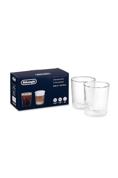 DELONGHİ Σετ ποτηριών De'Longhi DLSC318, 2 τεμάχια, 0,4λ, διαφανές γυαλί