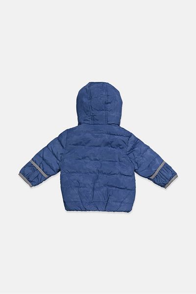 IKKS Toddlers Boy Hooded Long Sleeve Fleece Quilted Jacket, Blue