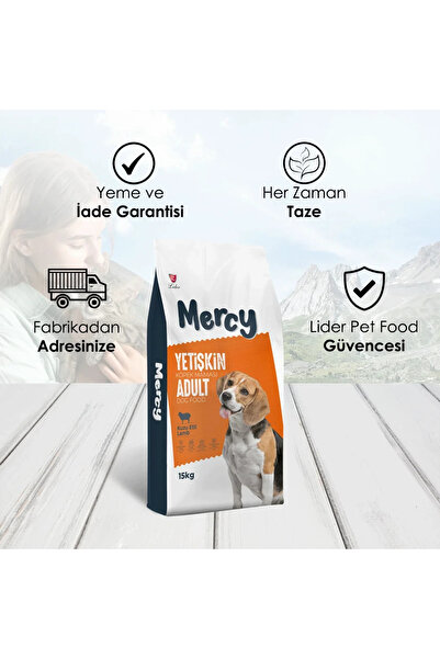 Mercy Kuzu Etli Yetişkin Köpek Maması 15 Kg