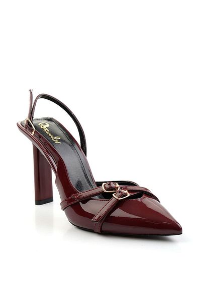Bambi Burgundy Women's Classic Heeled Shoes K 01209081008