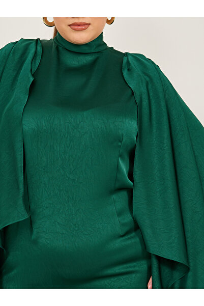 Styli Plain Long Sleeves A-Line Maxi Dress