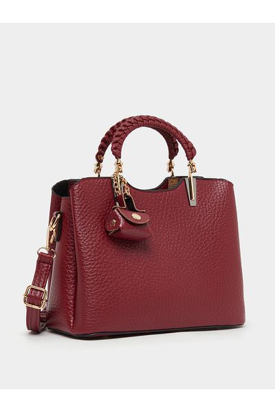 Styli Textured Pouch Drop Handbag with Top Handle