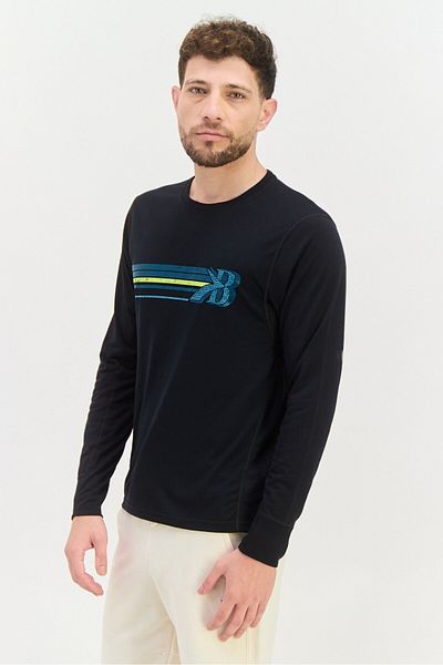 Brooks Men Sportswear Fit Long Sleeve Running T Shirt, Black Combo