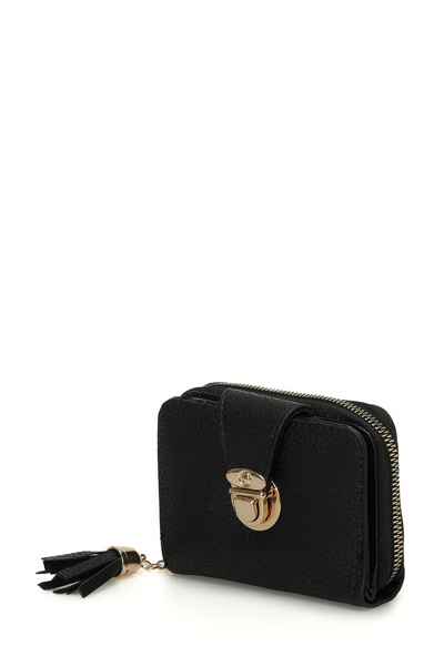 Polaris Natural Puskul 4Pr Black Women's Wallet