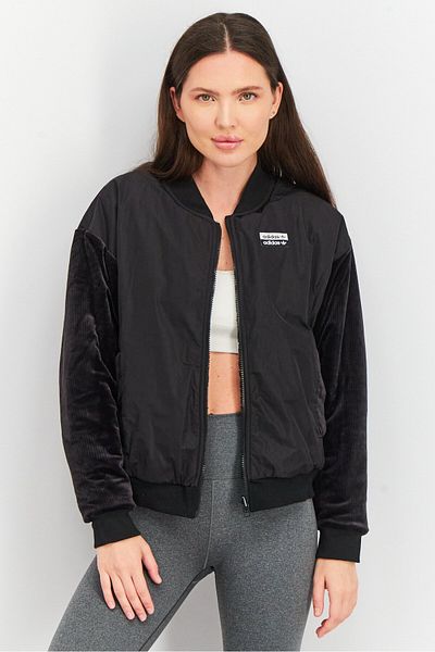 adidas Women Sportswear Fit Reversible Bomber Jacket, Black